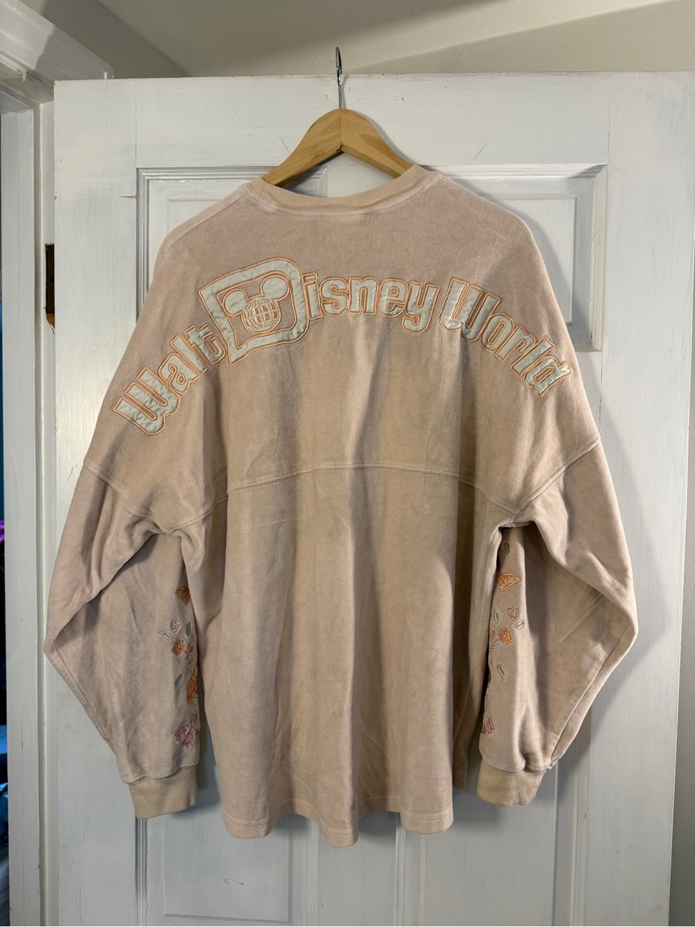 Walt Disney World Spirit Jersey Floral Flower Large Crewneck Sweatshirt